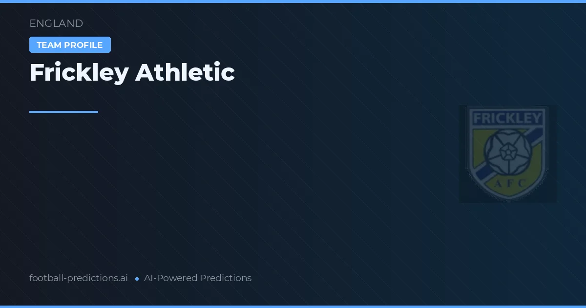 Frickley Athletic Tipy a statistiky