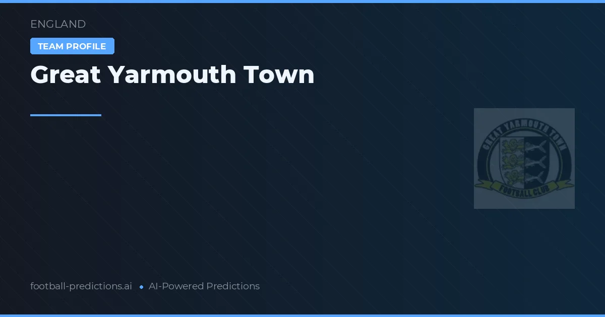 Great Yarmouth Town Tipy a statistiky