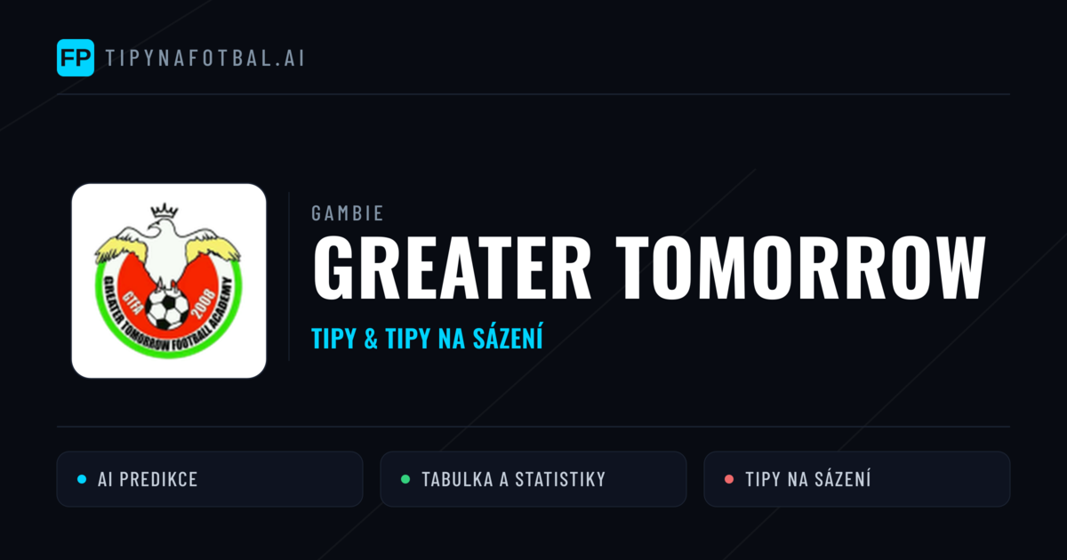 Greater Tomorrow Tipy a statistiky