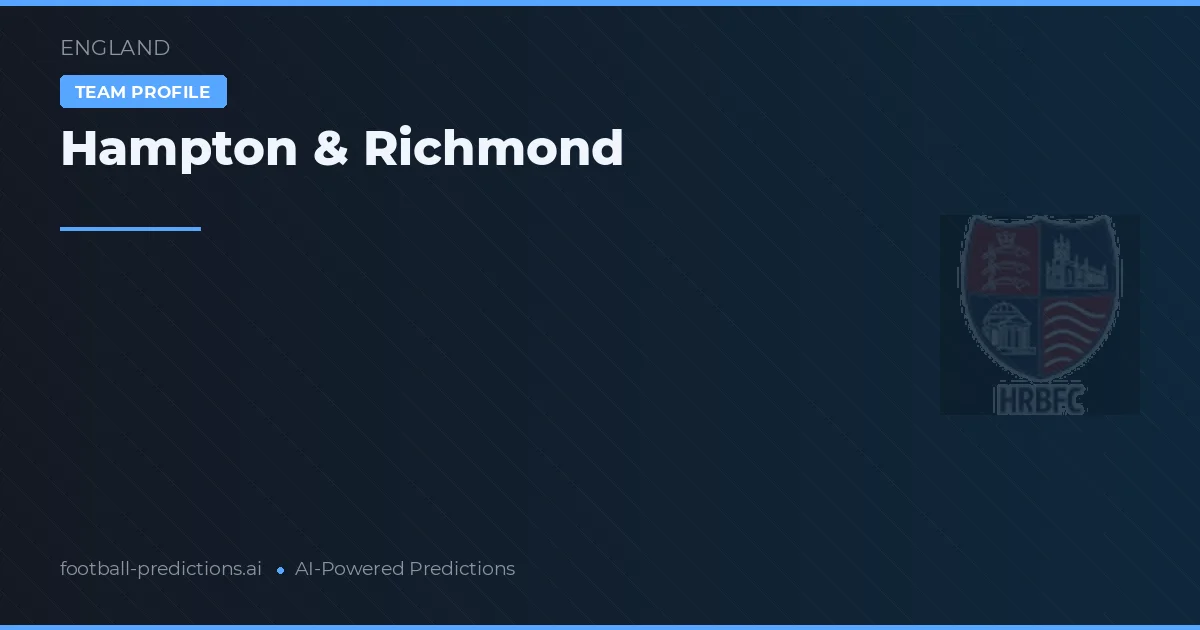 Hampton & Richmond Tipy a statistiky