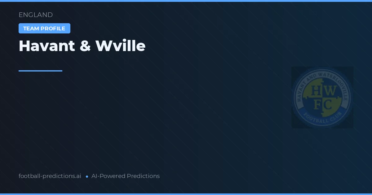 Havant & Wville Tipy a statistiky