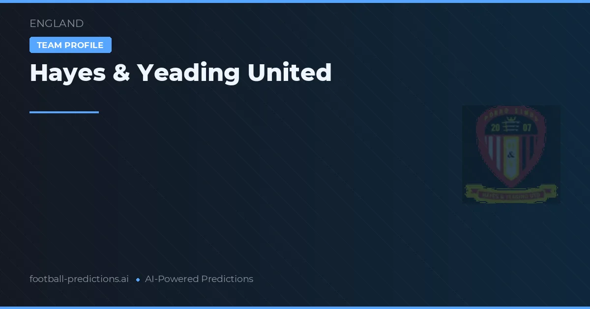 Hayes & Yeading United Tipy a statistiky