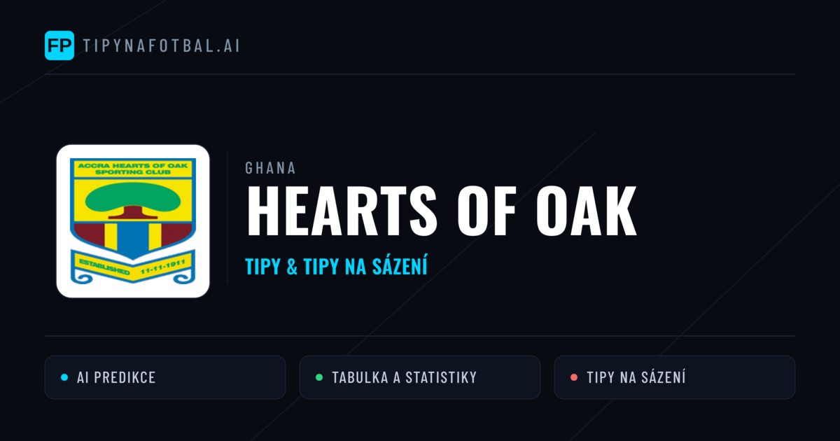 Hearts of Oak Tipy a statistiky