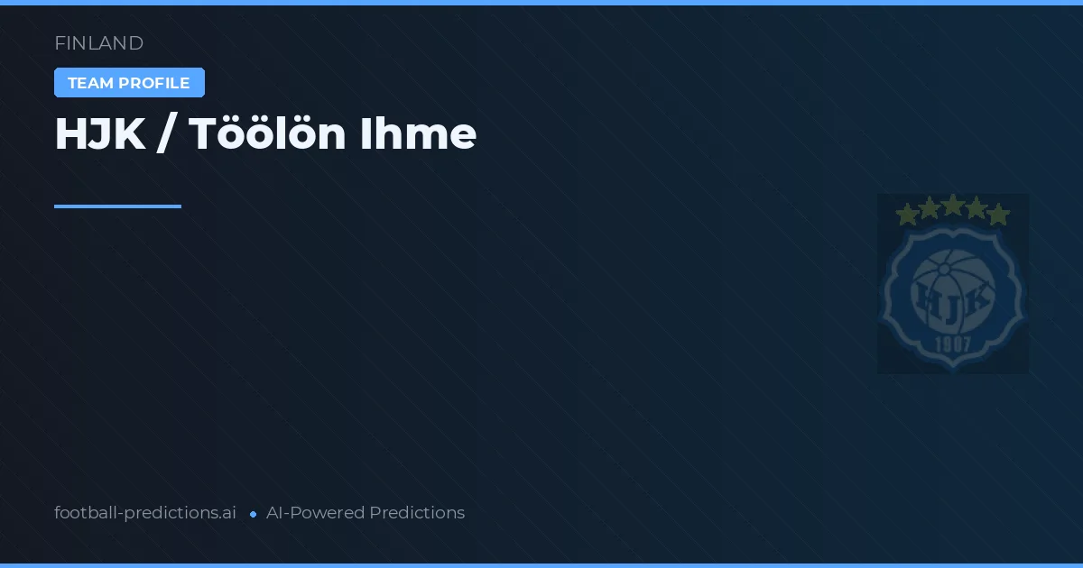 HJK / Töölön Ihme Tipy a statistiky