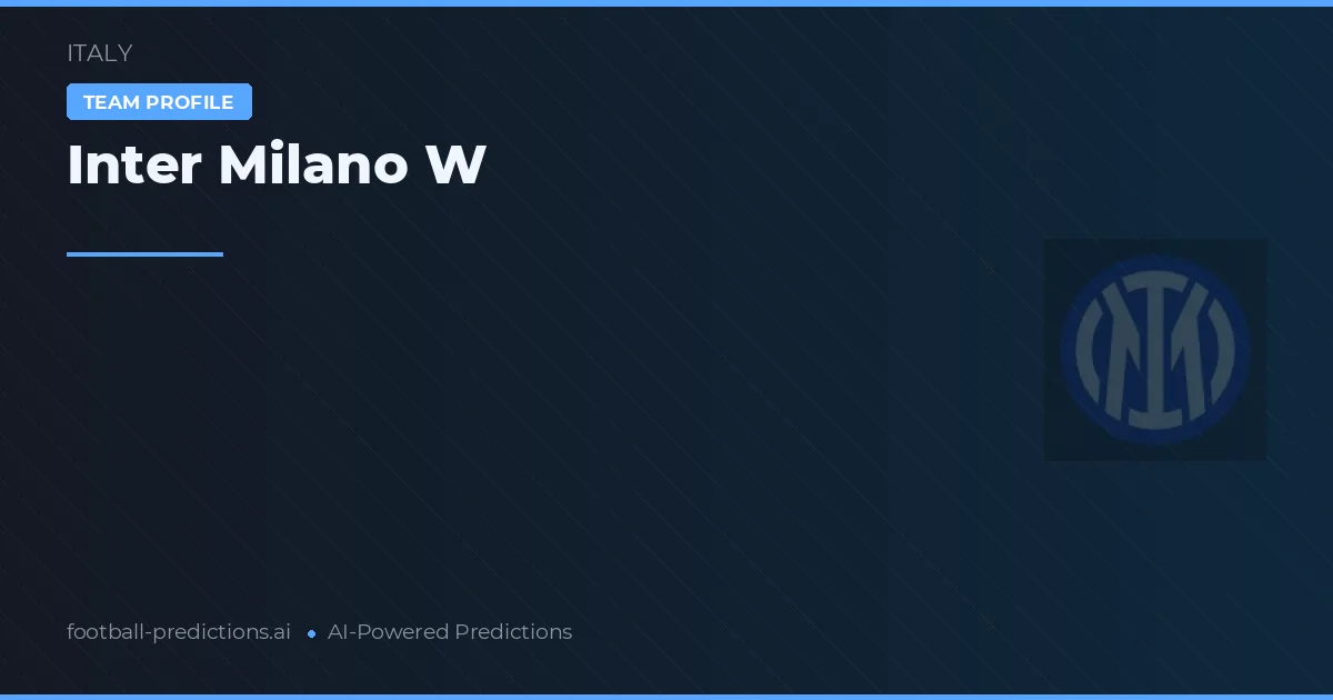 Inter Milán W Tipy a statistiky