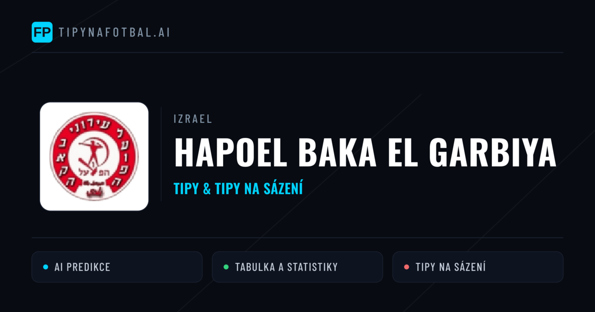 Hapoel Baka El Garbiya Tipy a statistiky