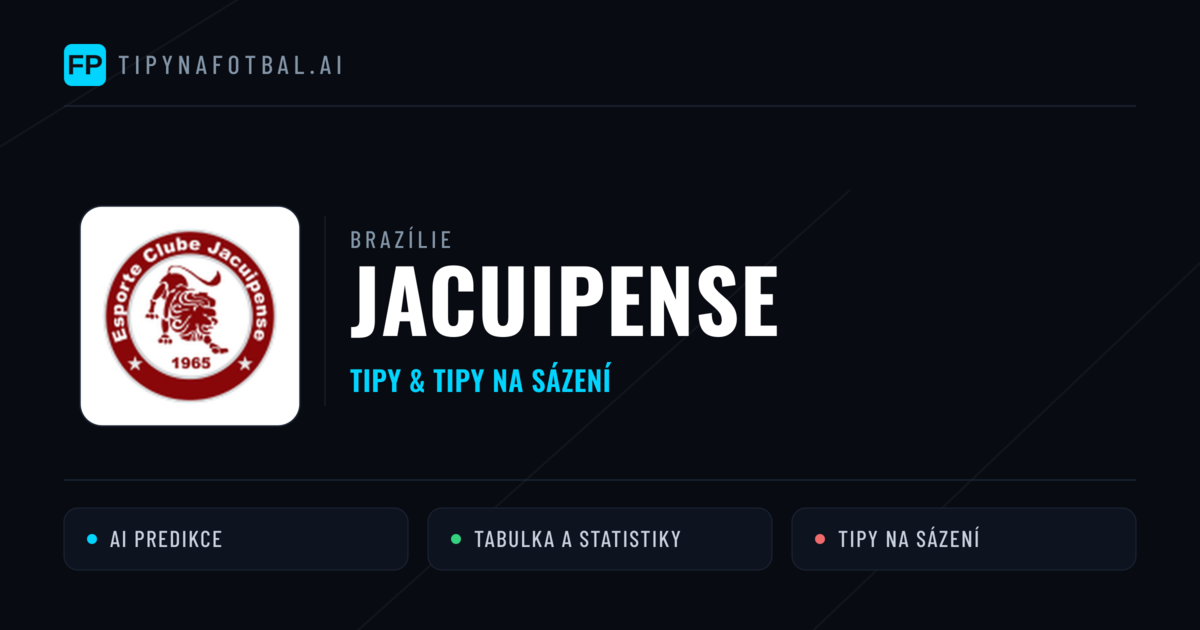 Jacuipense Tipy a statistiky