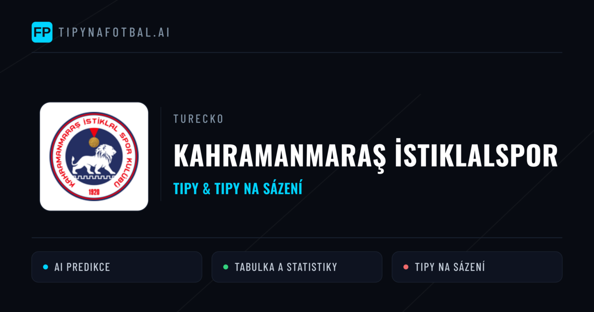 Kahramanmaraş İstiklalspor Tipy a statistiky