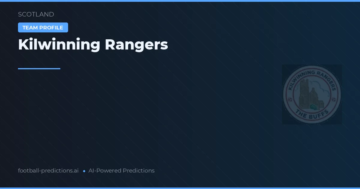 Kilwinning Rangers Tipy a statistiky
