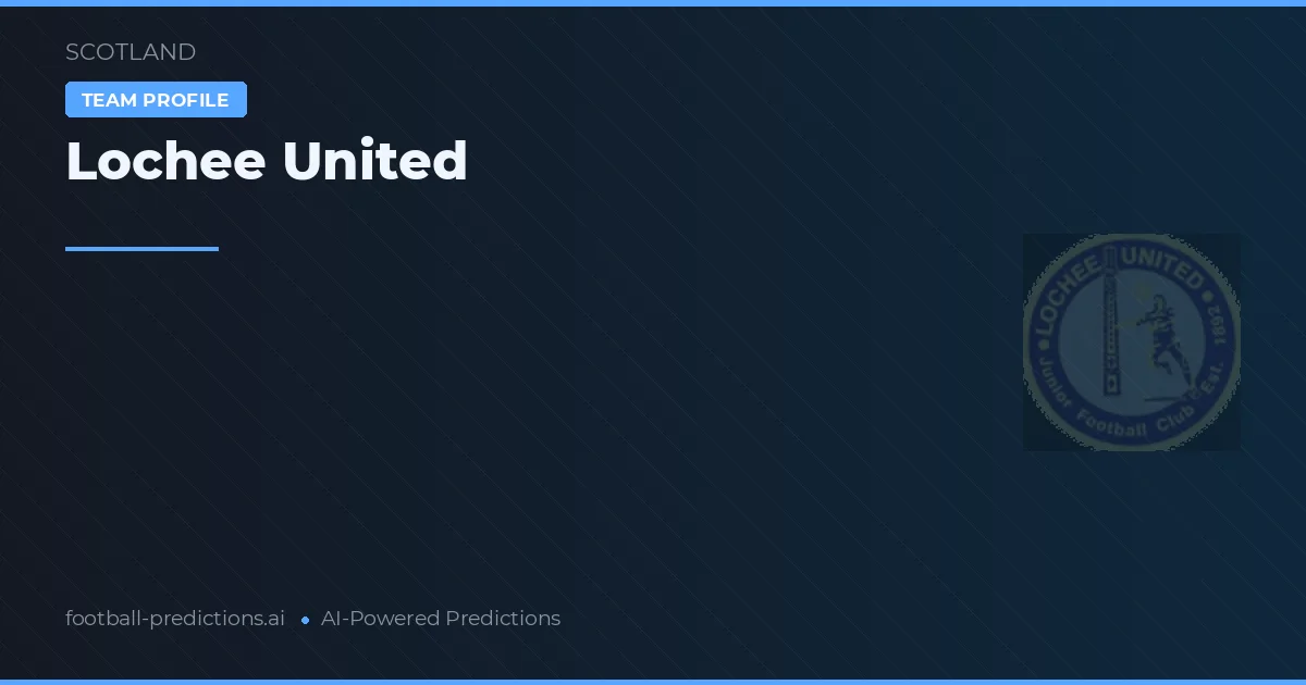 Lochee United Tipy a statistiky