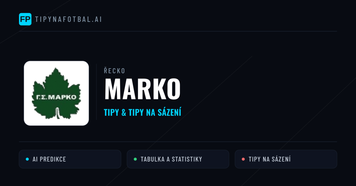 Marko Tipy a statistiky