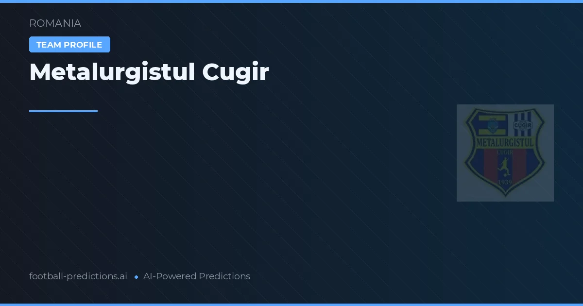 Metalurgistul Cugir Tipy a statistiky