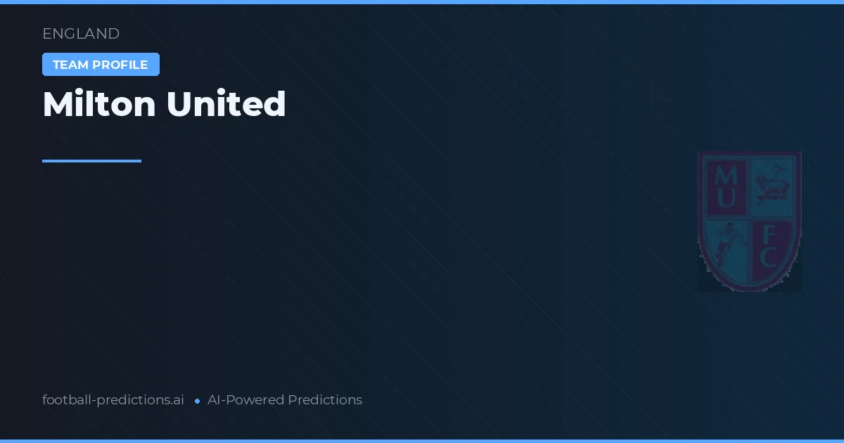 Milton United Tipy a statistiky