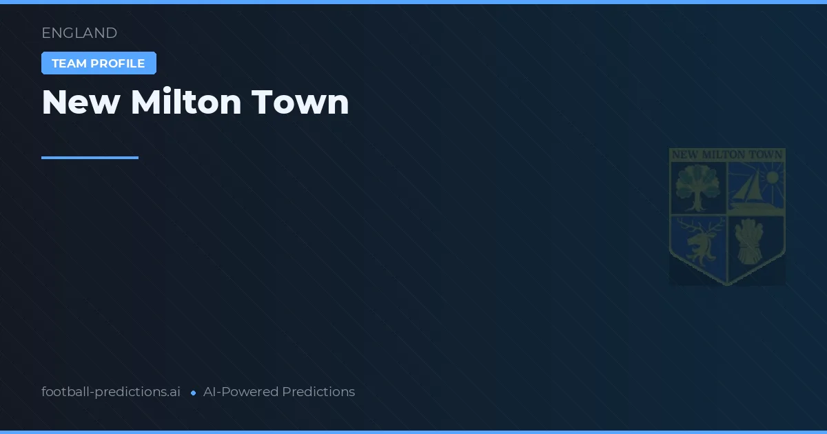 New Milton Town Tipy a statistiky