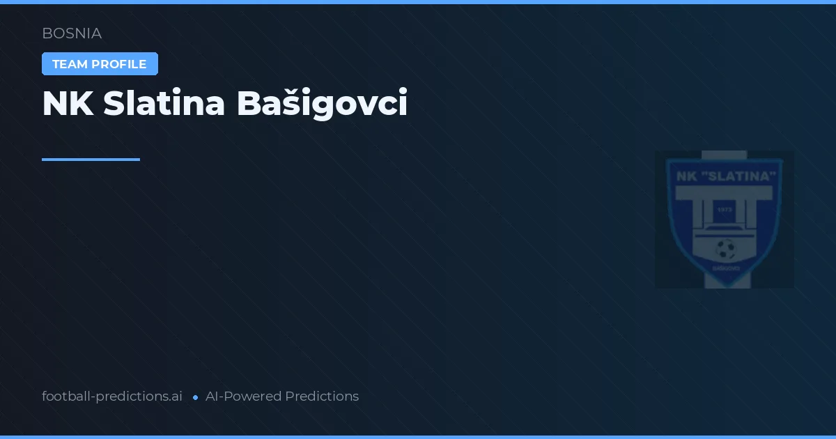NK Slatina Bašigovci Tipy a statistiky