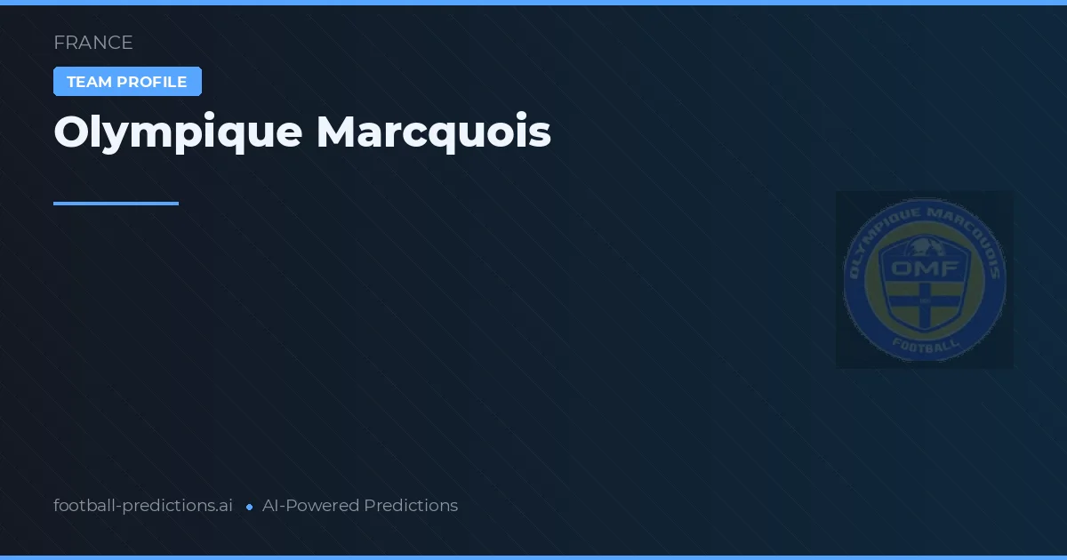 Olympique Marcquois Tipy a statistiky