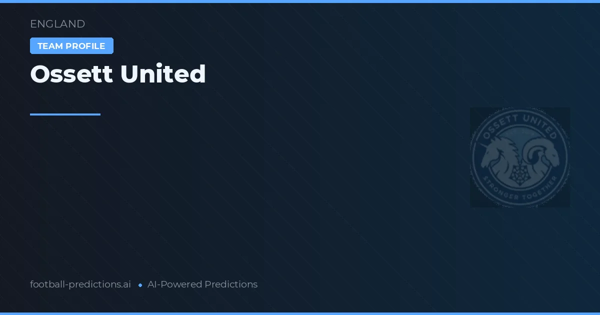 Ossett United Tipy a statistiky
