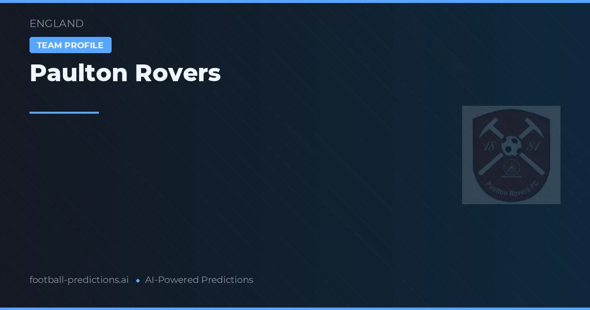 Paulton Rovers Tipy a statistiky