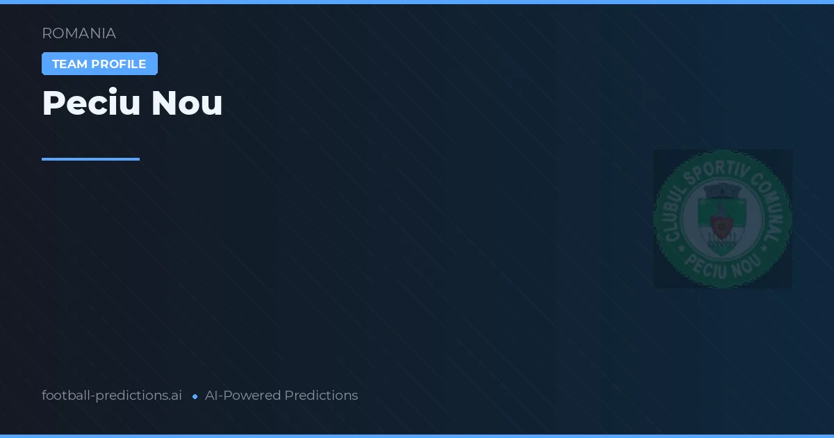 Peciu Nou Tipy a statistiky