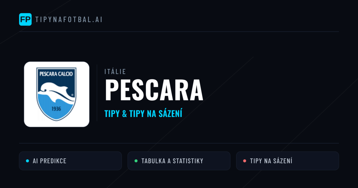 Pescara Tipy a statistiky