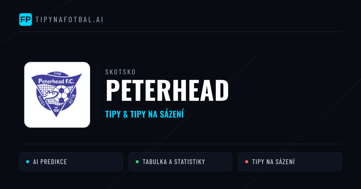 Peterhead Tipy a statistiky