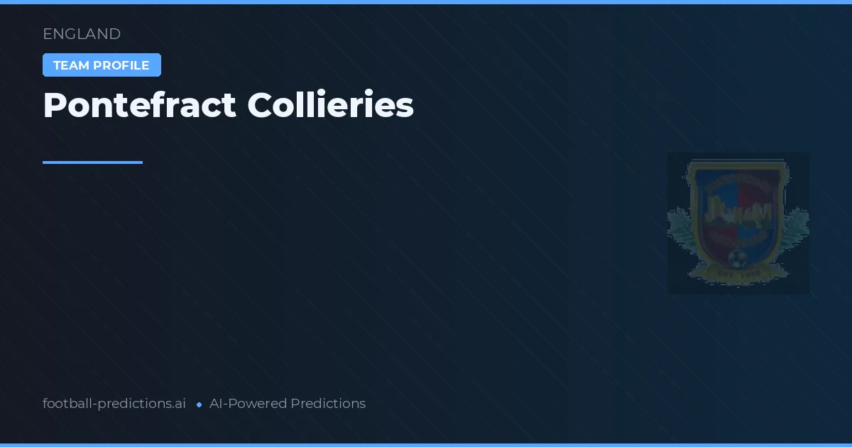 Pontefract Collieries Tipy a statistiky