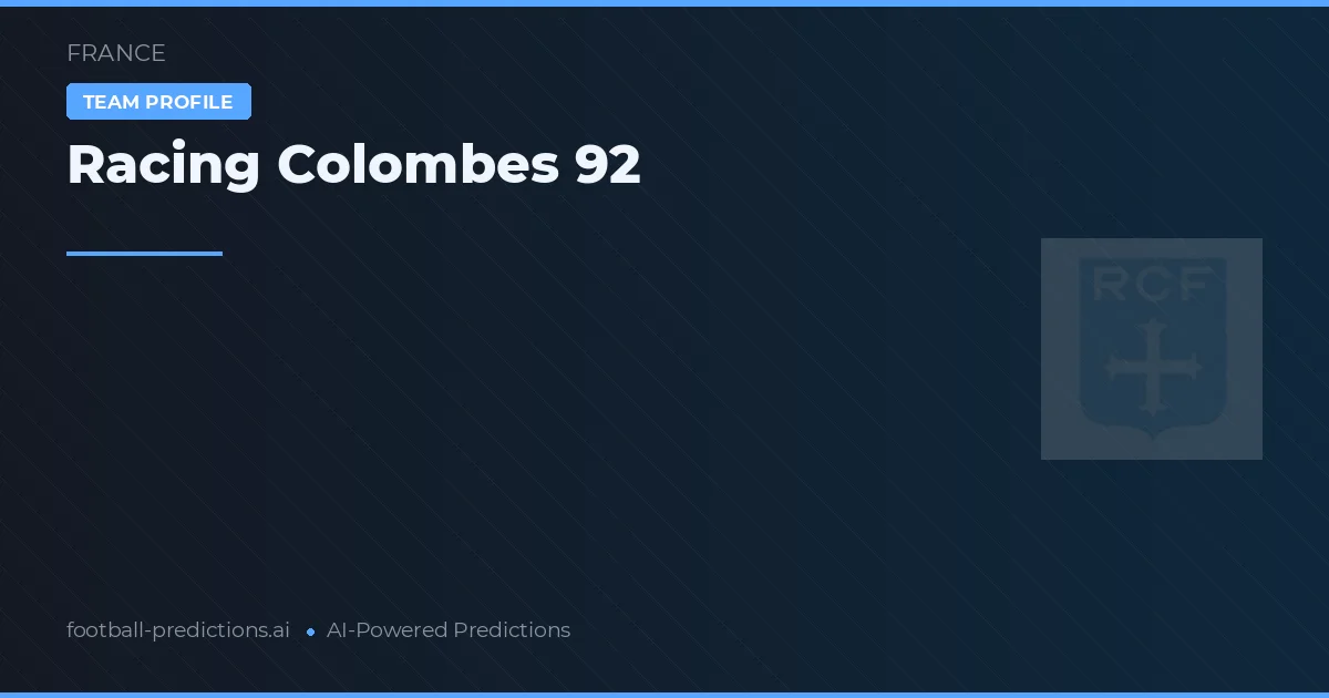 Racing Colombes 92 Tipy a statistiky
