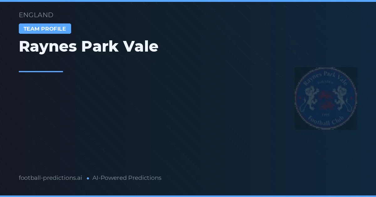 Raynes Park Vale Tipy a statistiky