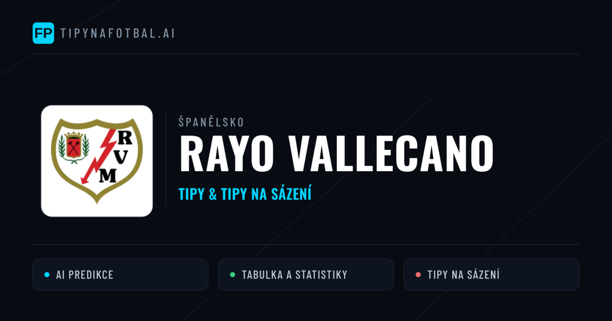 Rayo Vallecano Tipy a statistiky