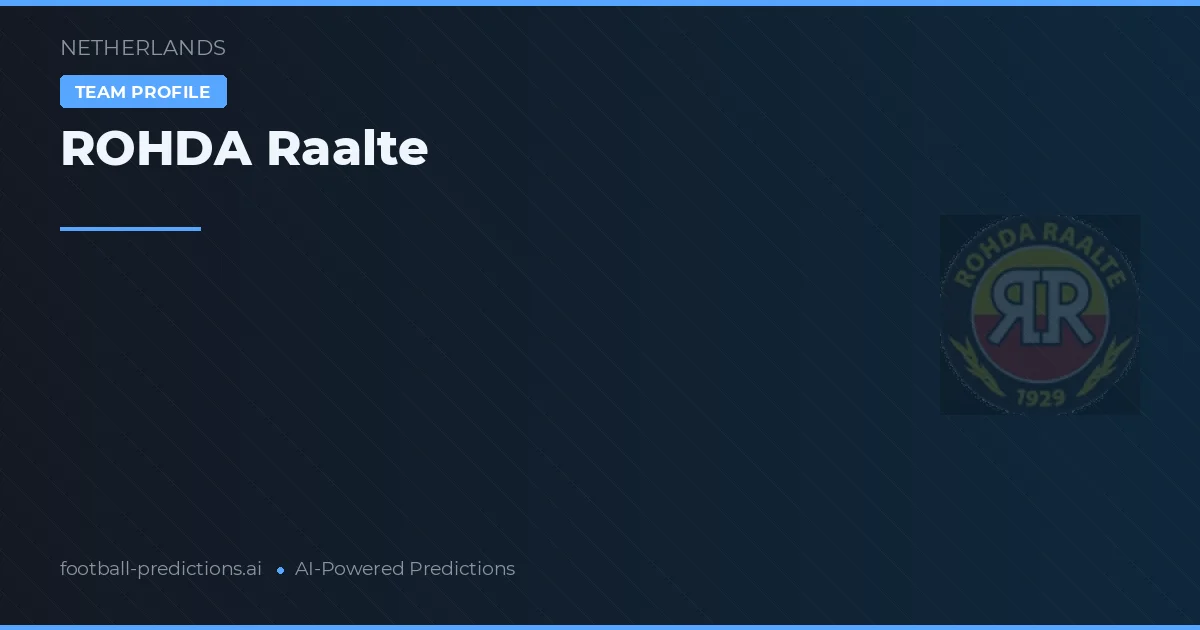 ROHDA Raalte Tipy a statistiky