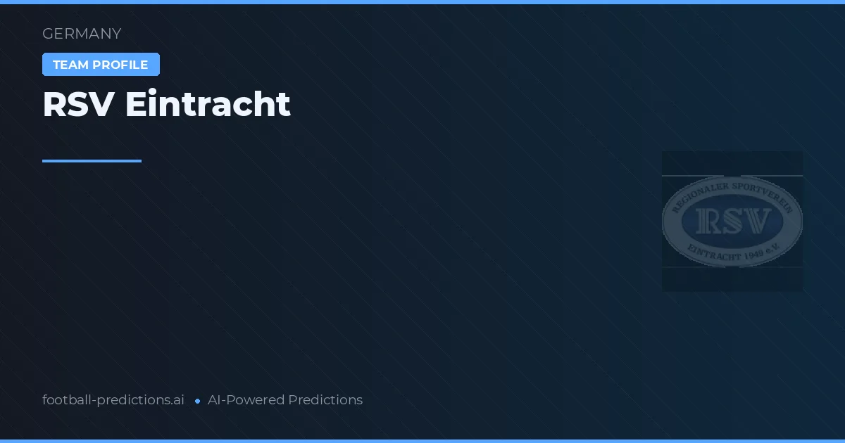 RSV Eintracht Tipy a statistiky