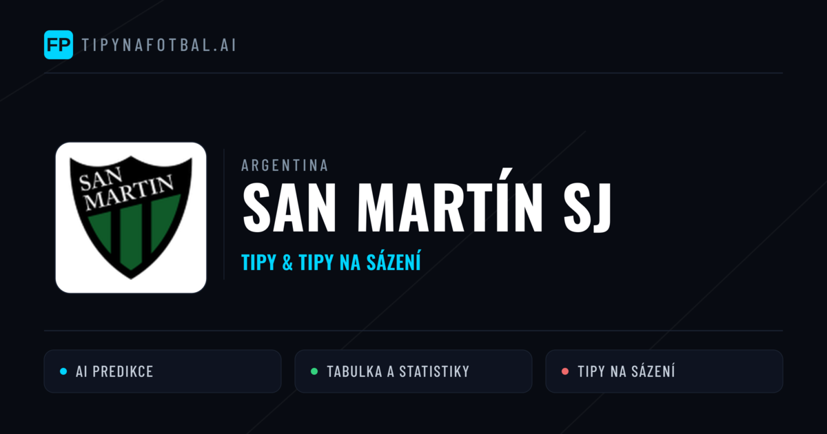 San Martín SJ Tipy a statistiky