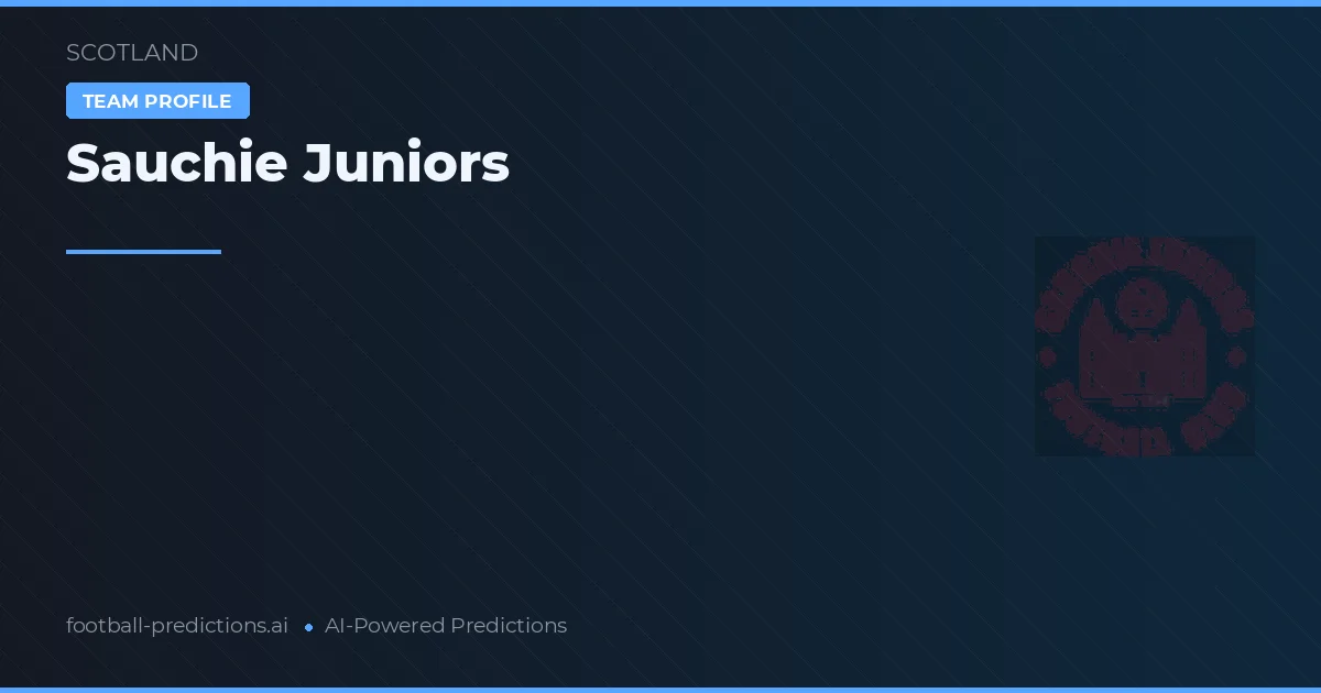 Sauchie Juniors Tipy a statistiky