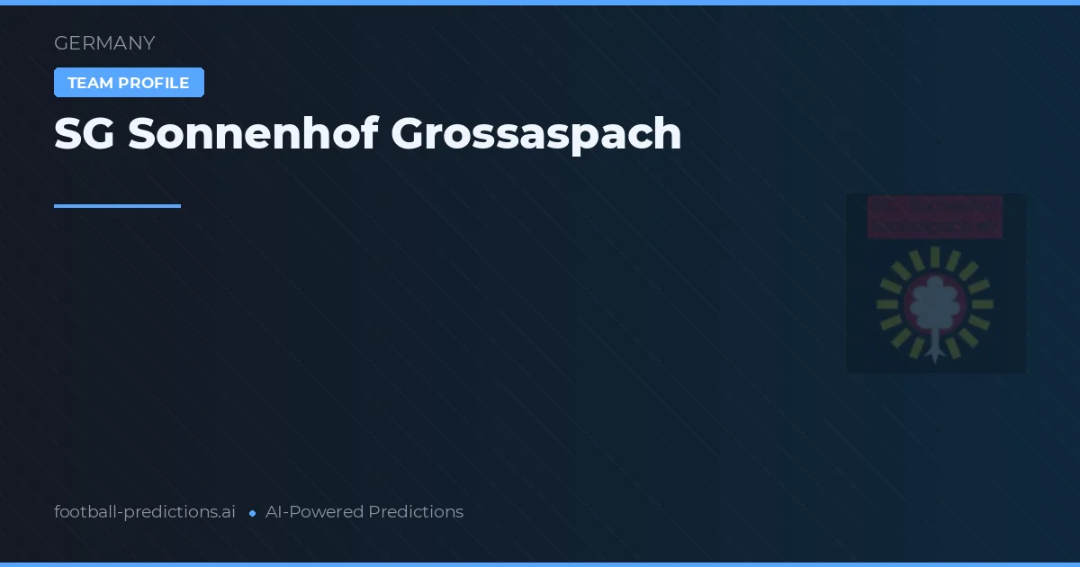 SG Sonnenhof Großaspach Tipy a statistiky