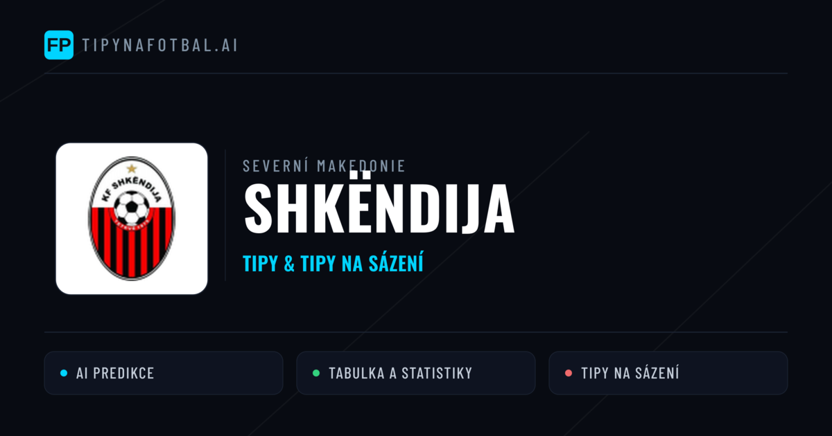 Shkëndija Tipy a statistiky