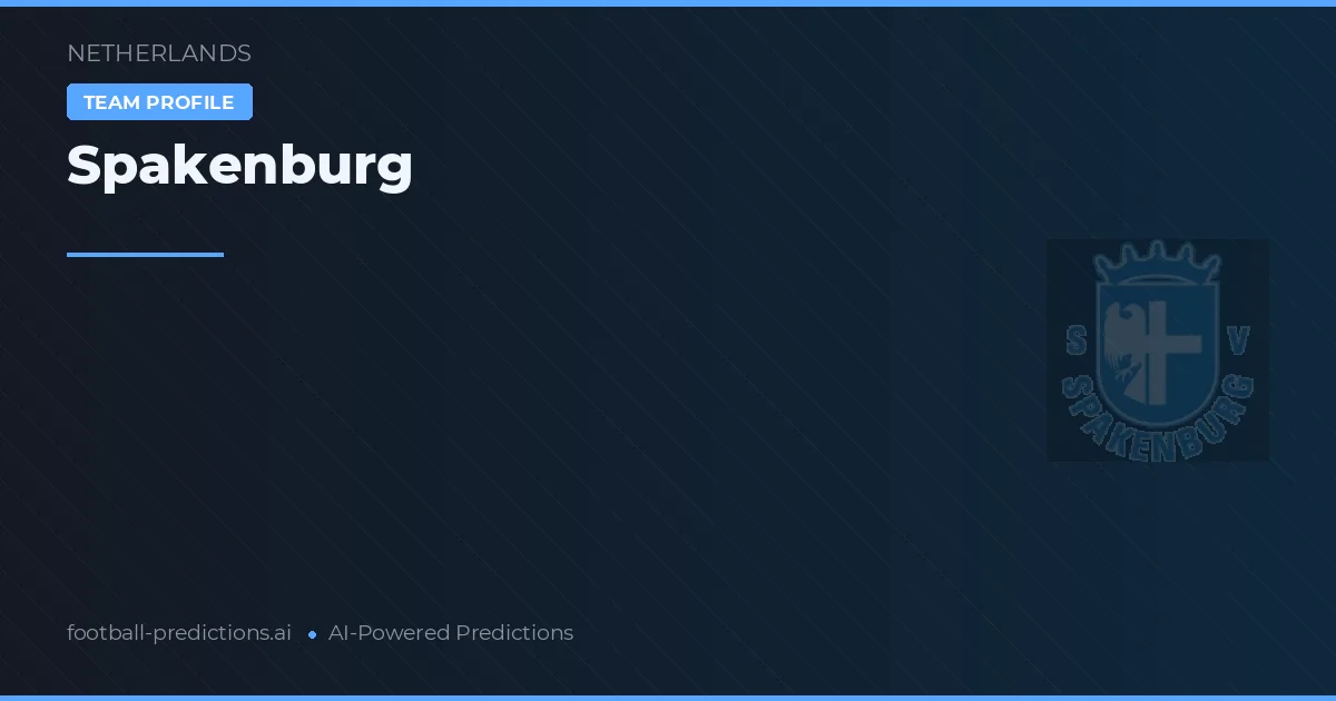 Spakenburg Tipy a statistiky