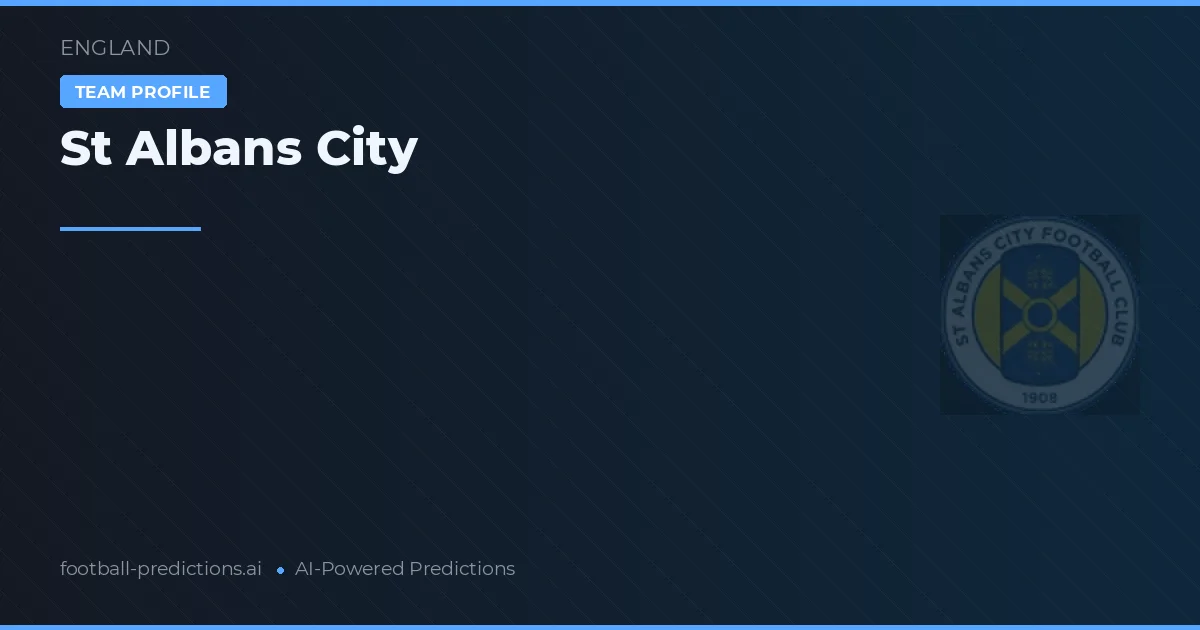 St Albans City Tipy a statistiky