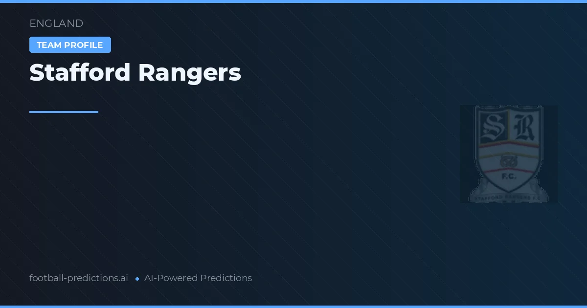 Stafford Rangers Tipy a statistiky