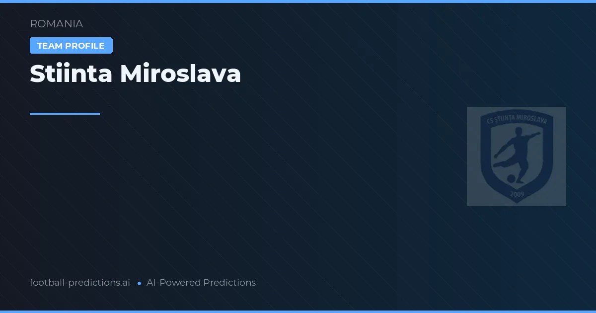Stiinta Miroslava Tipy a statistiky