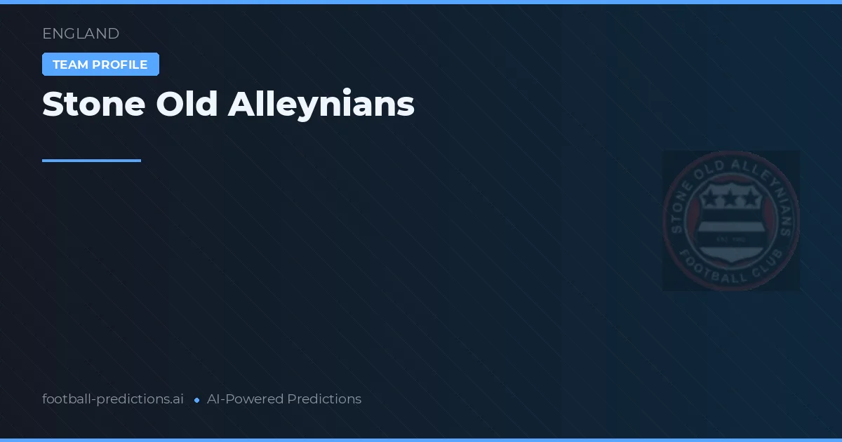 Stone Old Alleynians Tipy a statistiky
