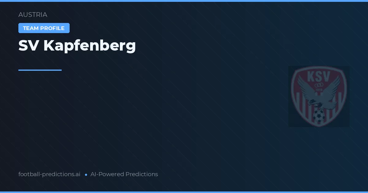 SV Kapfenberg Tipy a statistiky