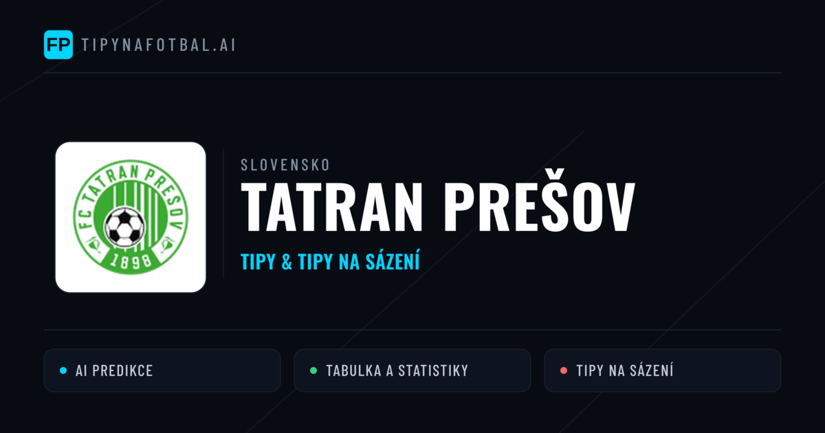 Tatran Prešov Tipy a statistiky