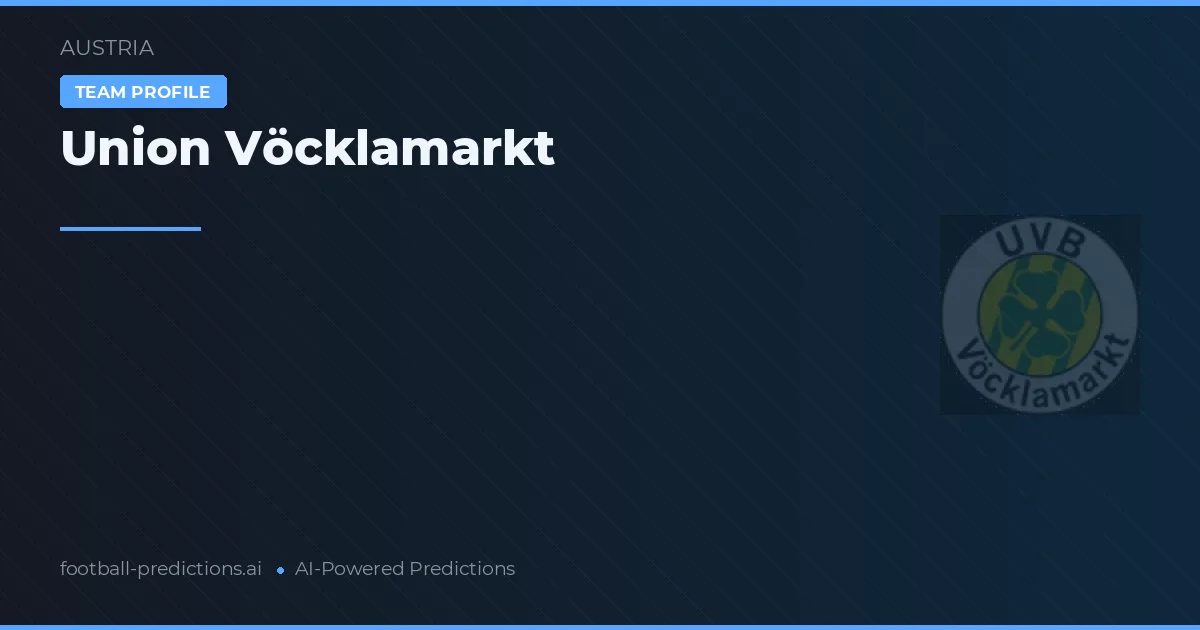 Union Vöcklamarkt Tipy a statistiky