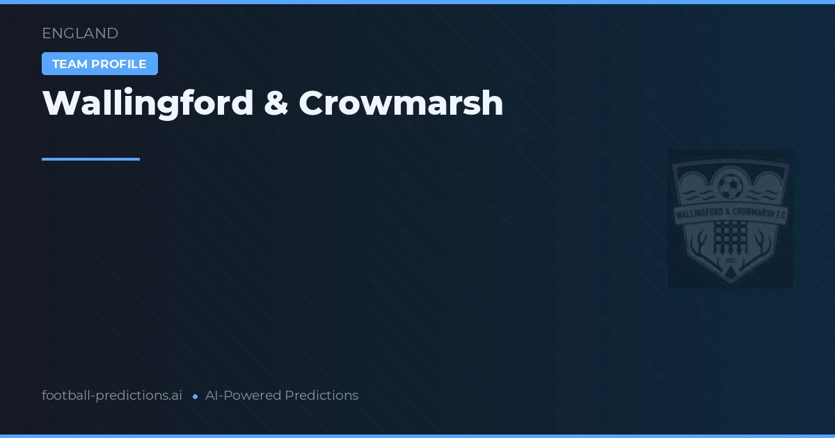 Wallingford & Crowmarsh Tipy a statistiky