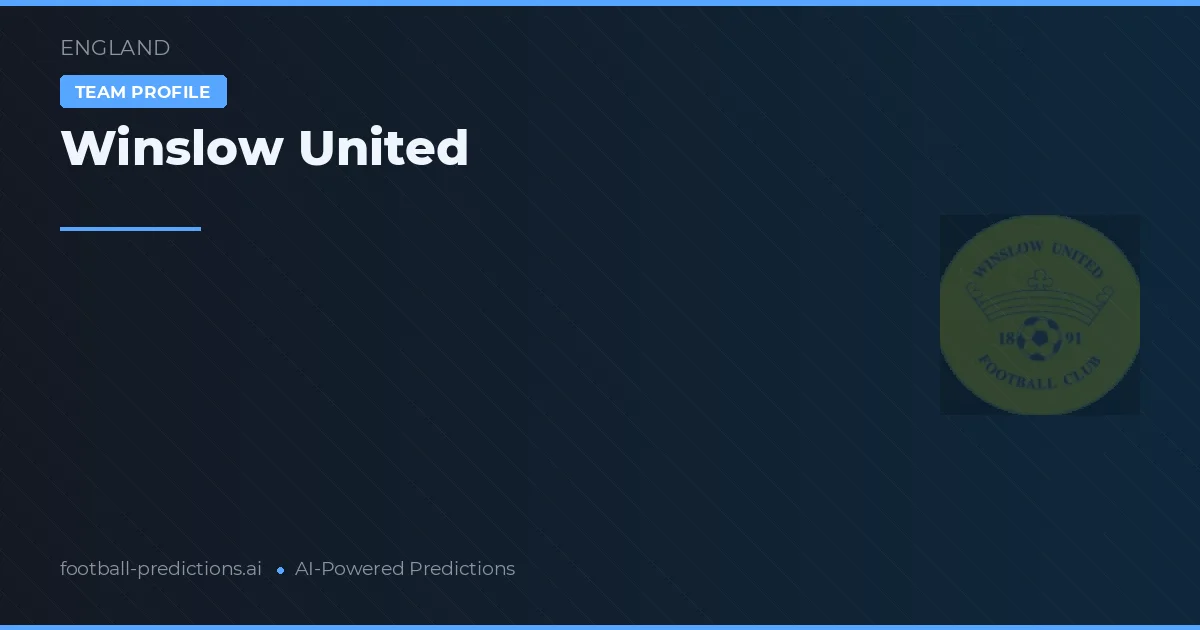 Winslow United Tipy a statistiky