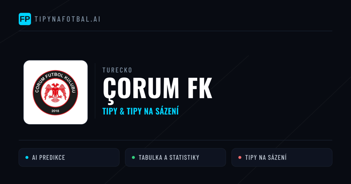 Çorum FK Tipy a statistiky